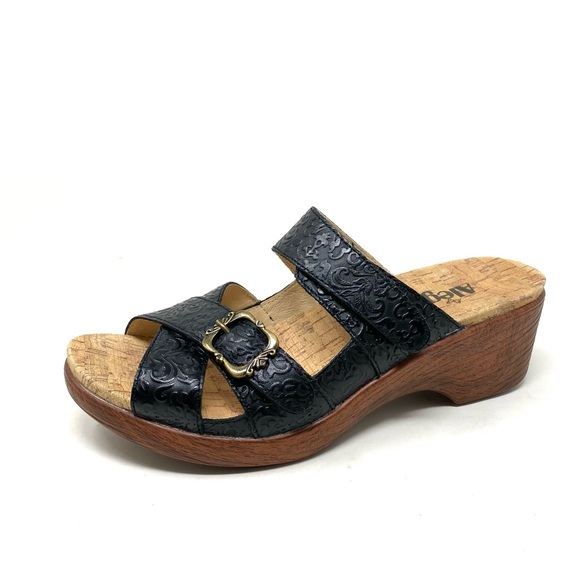 Alegria Sierra Go For Baroque Leather Wedge Sandals | Size 41 | New in Box - Picture 1 of 7